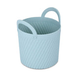 Weave Pattern Polypropylene Storage Basket- Mint, 16.2 x 15.7 x 18.4 cm