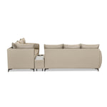 Infinia 3+2+1 Seater Leatherette Sofa Set with Left Corner Sofa and Rectangle Console- Beige
