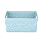 Weave Pattern Polypropylene Storage Basket- Mint, 21.4 x 15 x 9.7 cm
