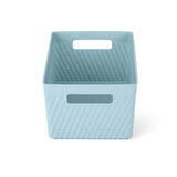 Weave Pattern Polypropylene Storage Basket- Mint, 21.4 x 15 x 9.7 cm