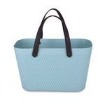 Weave Pattern Polypropylene Shopping Basket- Mint