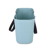 Weave Pattern Polypropylene Shopping Basket- Mint