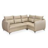 Infinia 2+1+1 Seater Leatherette Sofa Set with Left Corner Sofa- Beige