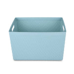 Weave Pattern Polypropylene Storage Basket- Mint, 35.5 x 27.2 x 21 cm