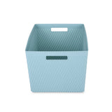 Weave Pattern Polypropylene Storage Basket- Mint, 35.5 x 27.2 x 21 cm