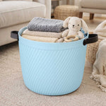 Weave Pattern Polypropylene Storage Basket- Mint, 32 L