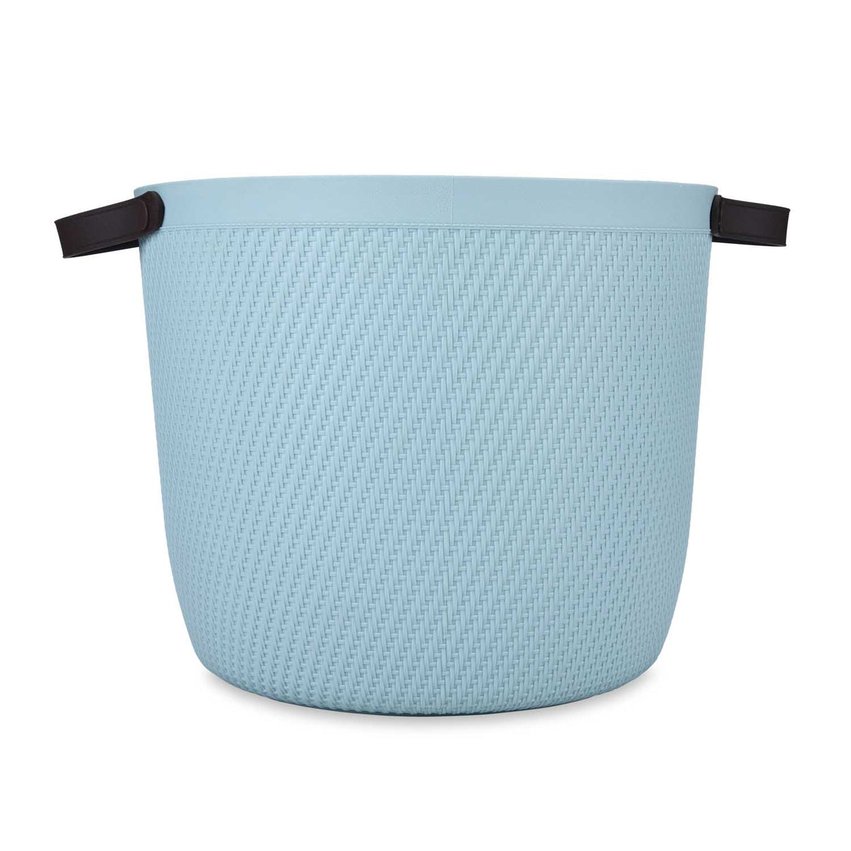 Weave Pattern Polypropylene Storage Basket- Mint, 32 L
