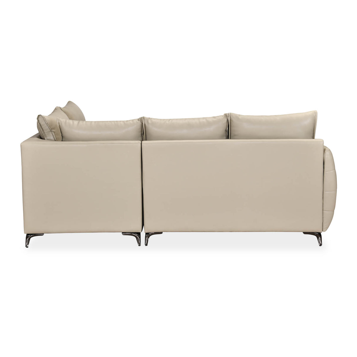 Infinia 2+1+1 Seater Leatherette Sofa Set with Left Corner Sofa- Beige