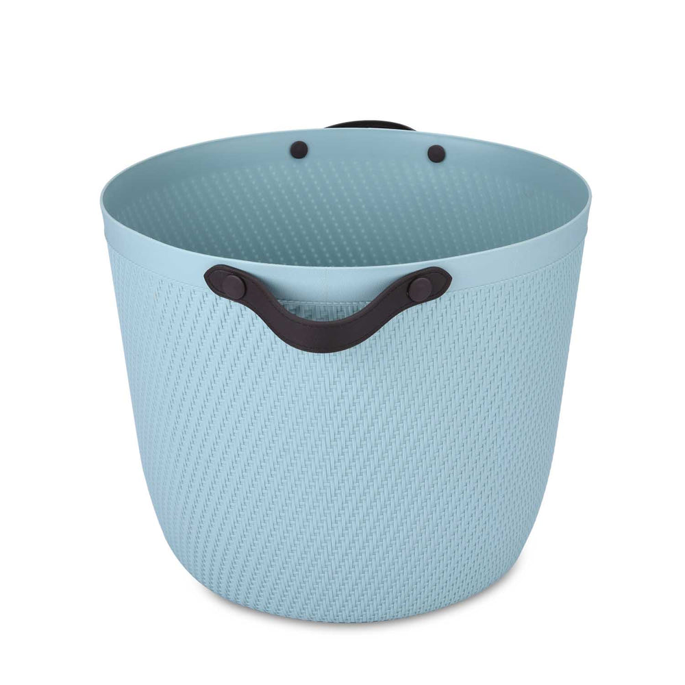 Weave Pattern Polypropylene Storage Basket- Mint, 32 L