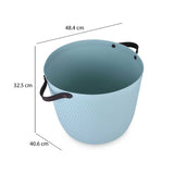Weave Pattern Polypropylene Storage Basket- Mint, 32 L