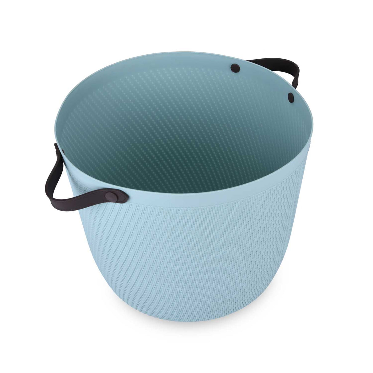 Weave Pattern Polypropylene Storage Basket- Mint, 32 L