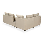 Infinia 2+1+1 Seater Leatherette Sofa Set with Right Corner Sofa and Rectangle Console- Beige