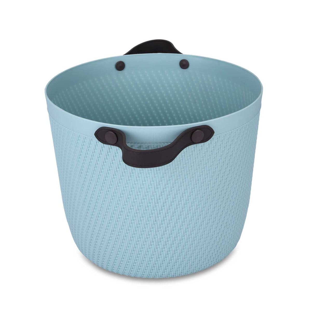 Weave Pattern Polypropylene Storage Basket- Mint, 17 L