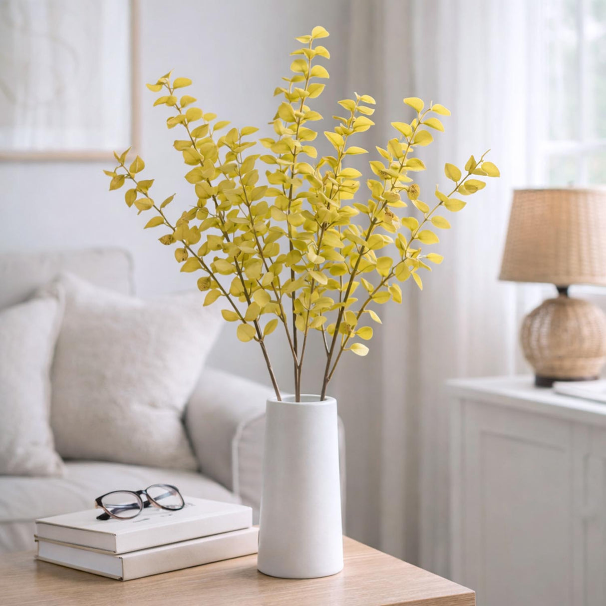 Elegant Artificial Eucalyptus Filler- Yellow