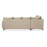 Infinia 3+1+1 Seater Leatherette Sofa Set with Right Corner Sofa- Beige