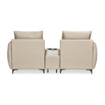 Infinia 2 Seater Leatherette Sofa with Rectangle Console- Beige