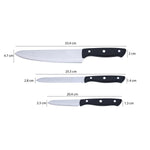 Baker's Secret Knife Set of 3- Silver