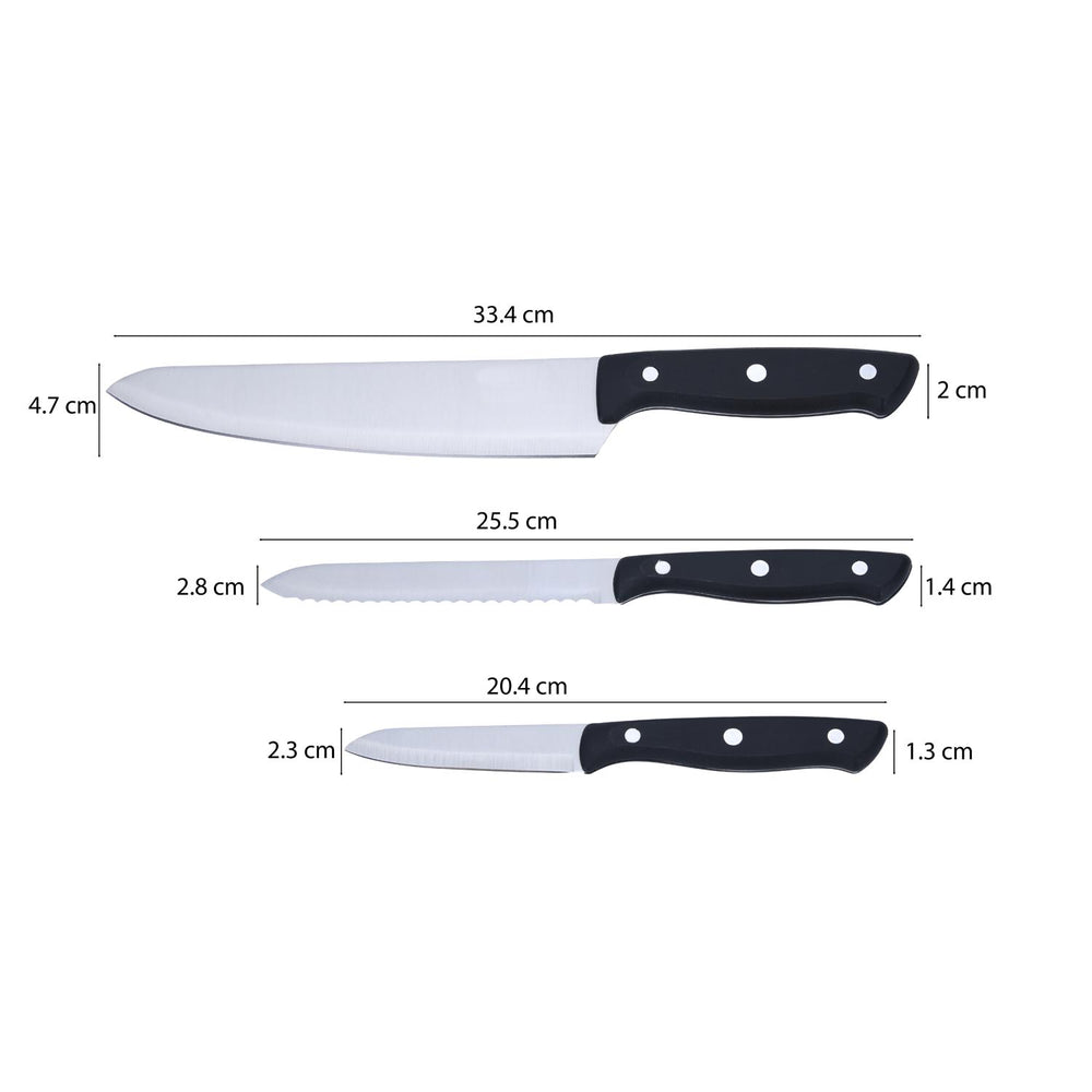Baker's Secret Knife Set of 3- Silver