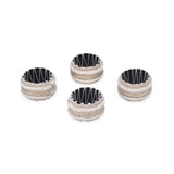 Embroidered Napkin Rings Set of 4- Beige