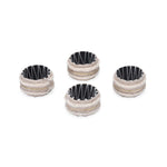 Embroidered Napkin Rings Set of 4- Beige