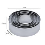 Baker's Secret Stainless Steel Cookie Cutter Set of 5- Silver