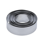Baker's Secret Stainless Steel Cookie Cutter Set of 5- Silver