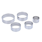 Baker's Secret Stainless Steel Cookie Cutter Set of 5- Silver