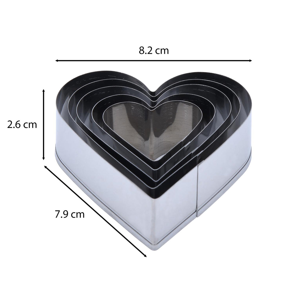 Baker's Secret Stainless Steel Cookie Cutter Set of 5- Silver
