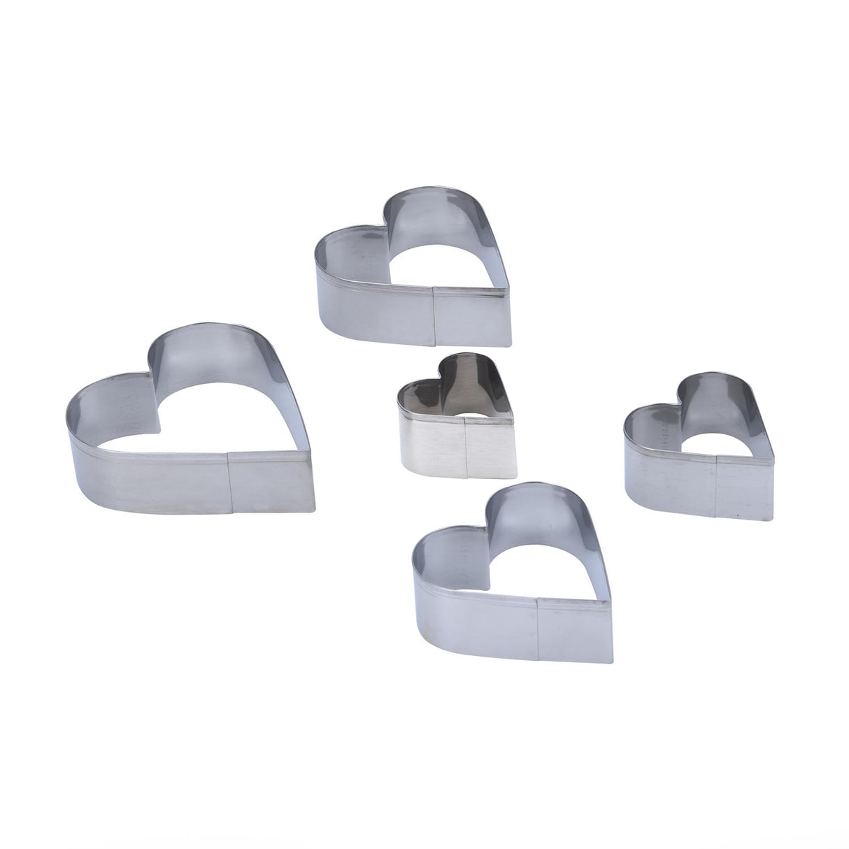 Baker's Secret Stainless Steel Cookie Cutter Set of 5- Silver