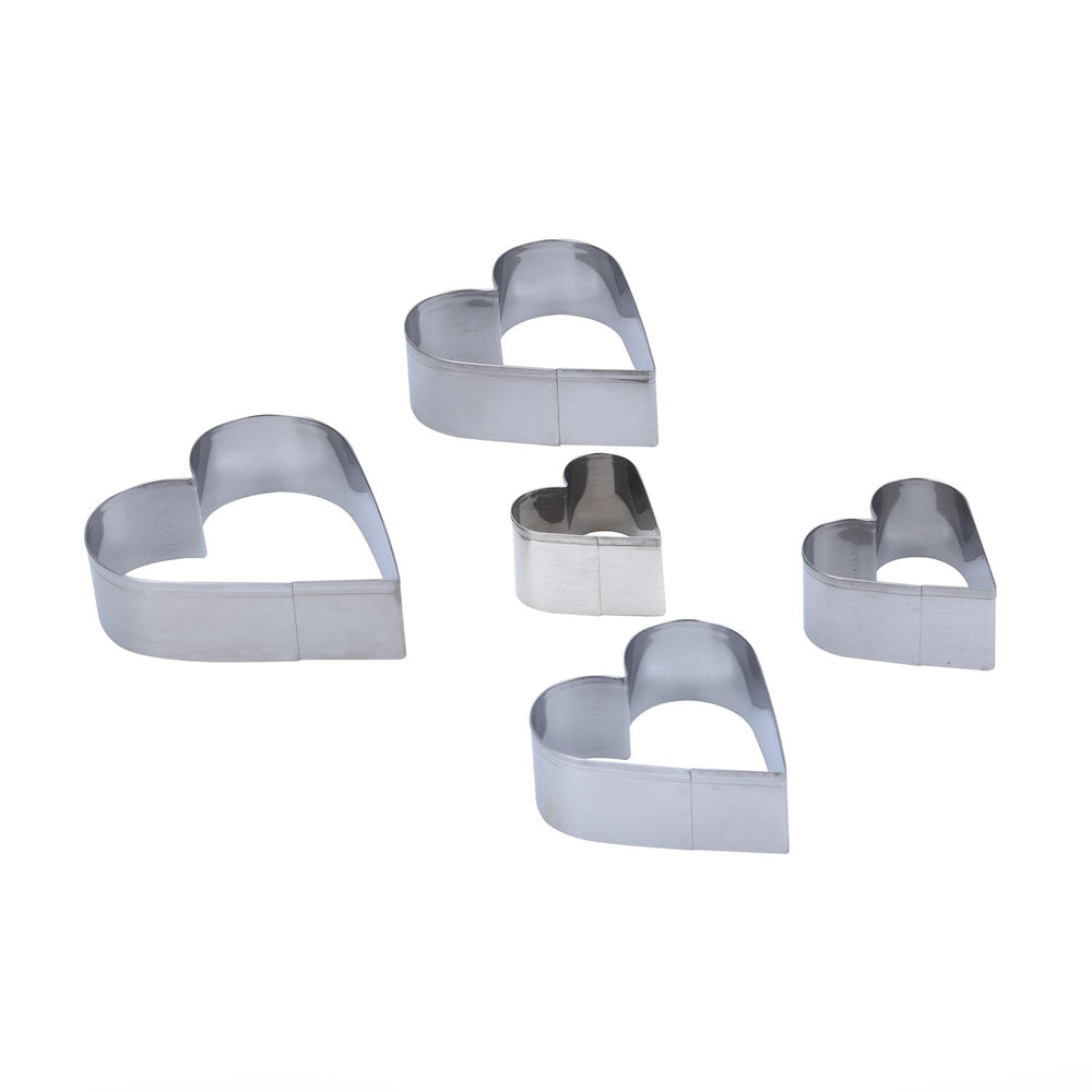Baker's Secret Stainless Steel Cookie Cutter Set of 5- Silver