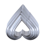 Baker's Secret Stainless Steel Cookie Cutter Set of 5- Silver