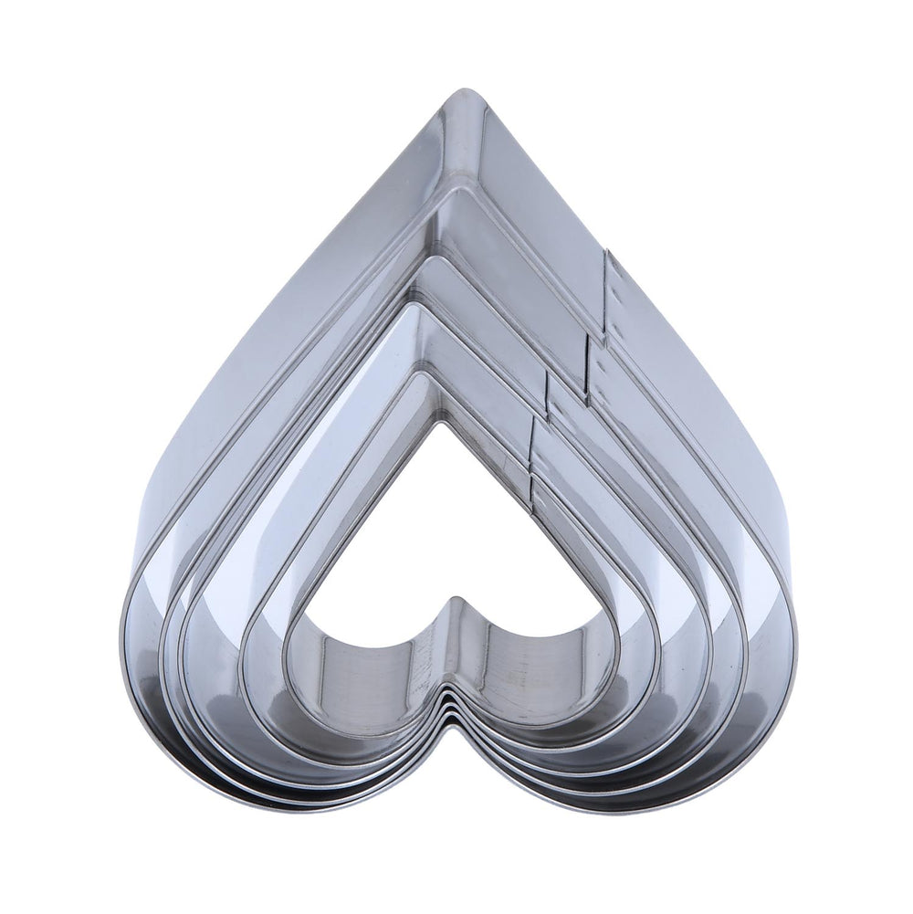 Baker's Secret Stainless Steel Cookie Cutter Set of 5- Silver