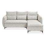 Infinia 3 Seater Fabric Sofa with Left Lounger - Off White