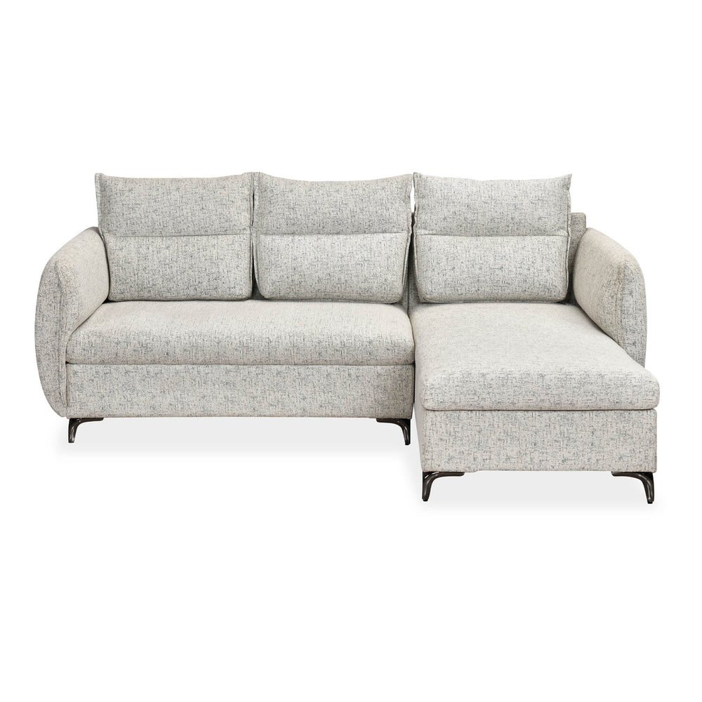 Infinia 3 Seater Fabric Sofa with Left Lounger - Off White