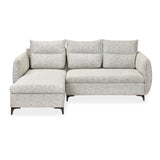 Infinia 3 Seater Fabric Sofa with Right Lounger -Off White