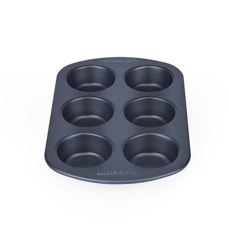 Baker's Secret 6 Cup Muffin Pan- Grey