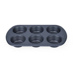 Baker's Secret 6 Cup Muffin Pan- Grey