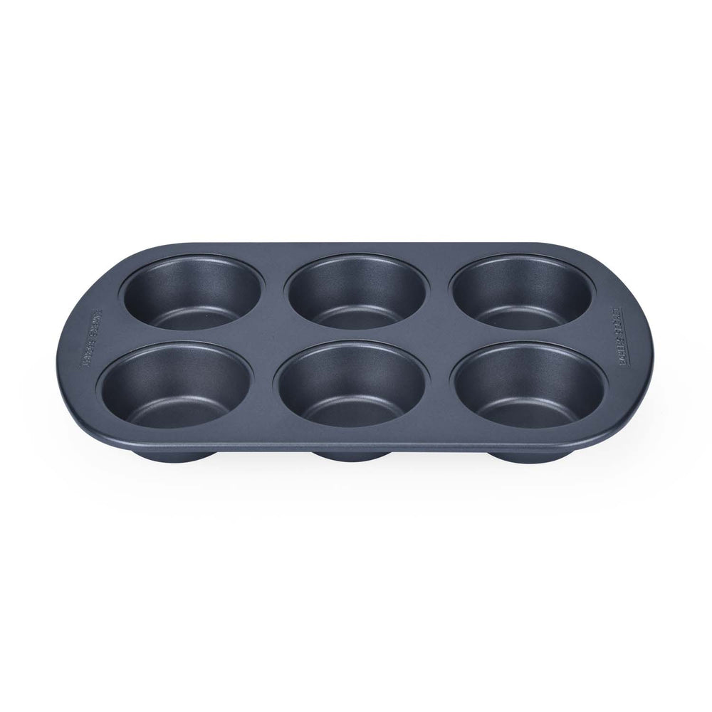 Baker's Secret 6 Cup Muffin Pan- Grey