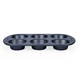 Baker's Secret 6 Cup Muffin Pan- Grey