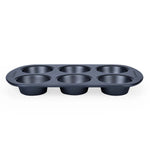 Baker's Secret 6 Cup Muffin Pan- Grey