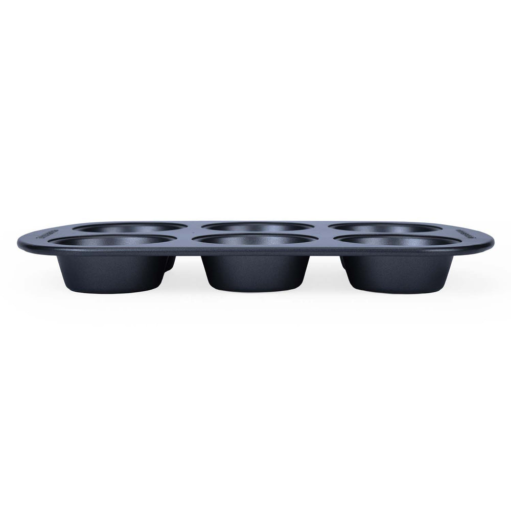 Baker's Secret 6 Cup Muffin Pan- Grey