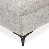 Infinia 3 Seater Fabric Sofa with Right Lounger and Rectangle Console- Off White