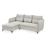 Infinia 3 Seater Fabric Sofa with Right Lounger -Off White