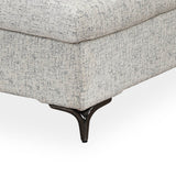Infinia 3 Seater Fabric Sofa with Right Lounger -Off White