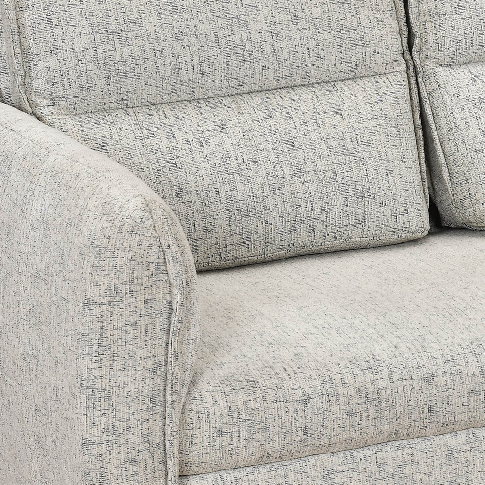 Infinia 3 Seater Fabric Sofa with Left Lounger - Off White