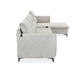 Infinia 4 Seater Fabric Sofa with Left Lounger - Off White