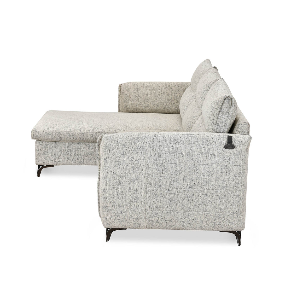 Infinia 3 Seater Fabric Sofa with Right Lounger -Off White
