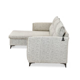 Infinia 3 Seater Fabric Sofa with Right Lounger -Off White