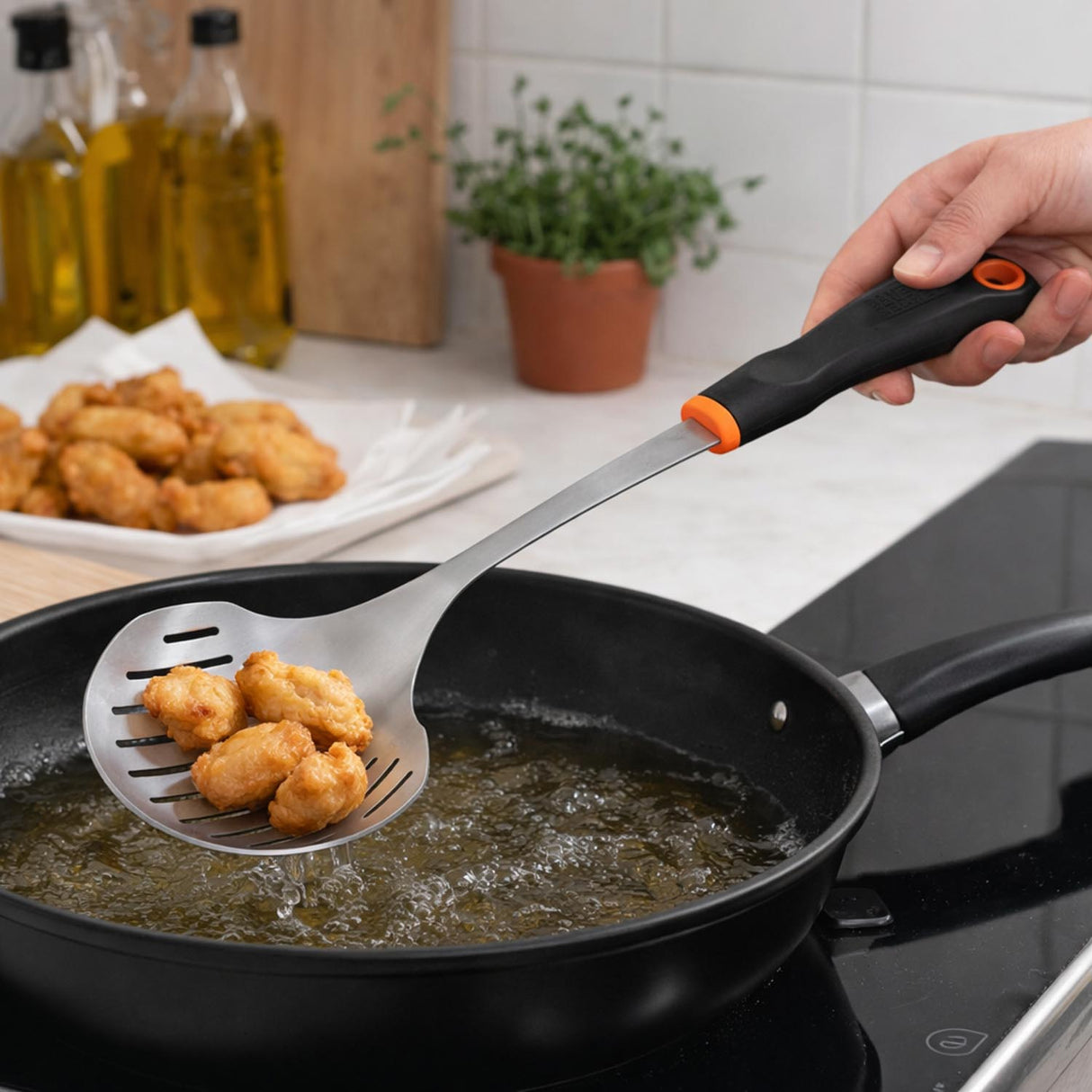 Baker's Secret Stainless Steel Skimmer- Silver