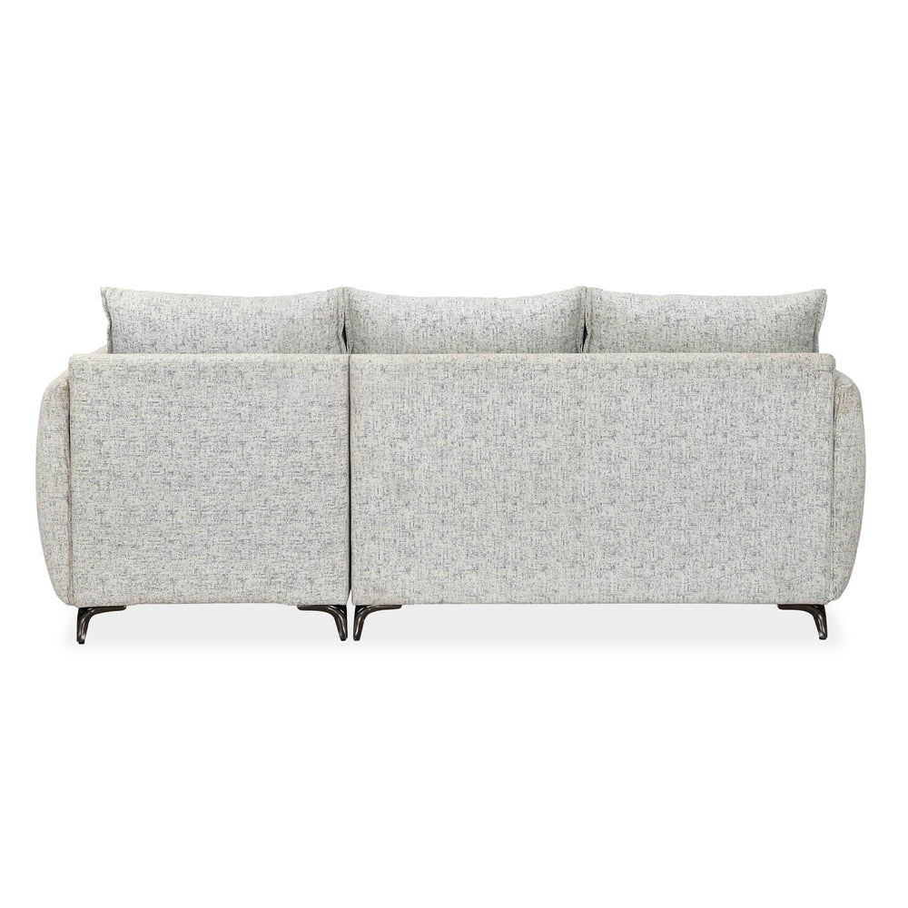 Infinia 3 Seater Fabric Sofa with Left Lounger - Off White